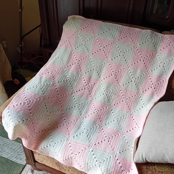 Handmade Crochet Blanket - Picture 1 of 4